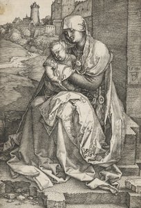 The Virgin Sitting by a Wall